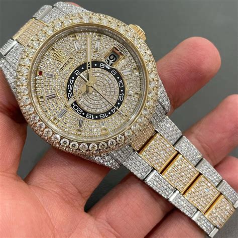 moissanite rolex for sale|moissanite rolex bezel.